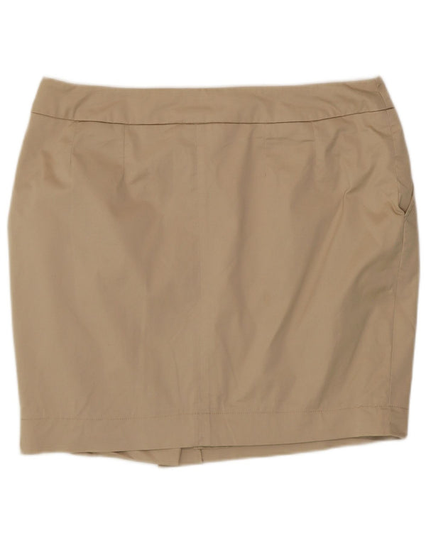 Minissaia feminina Zendra EU 46 XL W34 algodão bege