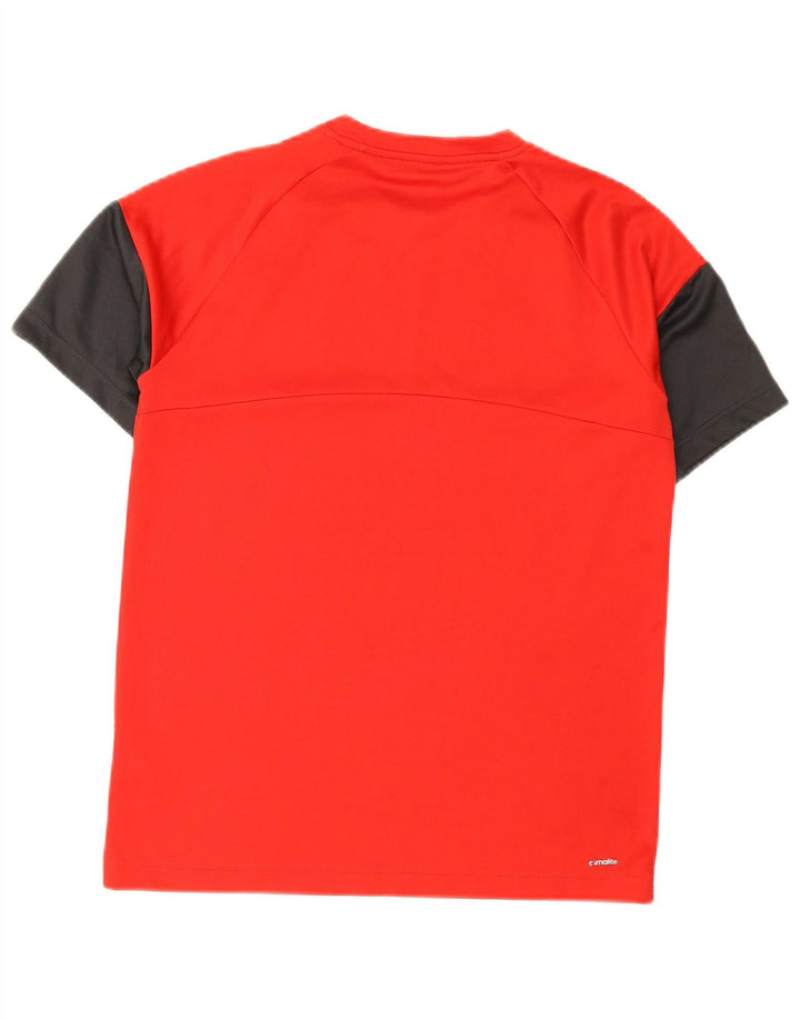 Camiseta Adidas Menino Regular Top 15-16 Anos Vermelho Colorblock Poliéster