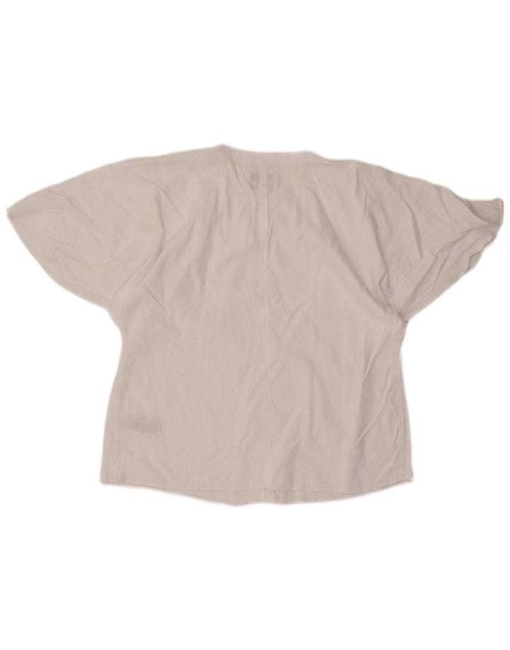 Blusa feminina Marks & Spencer UK 12 linho branco médio