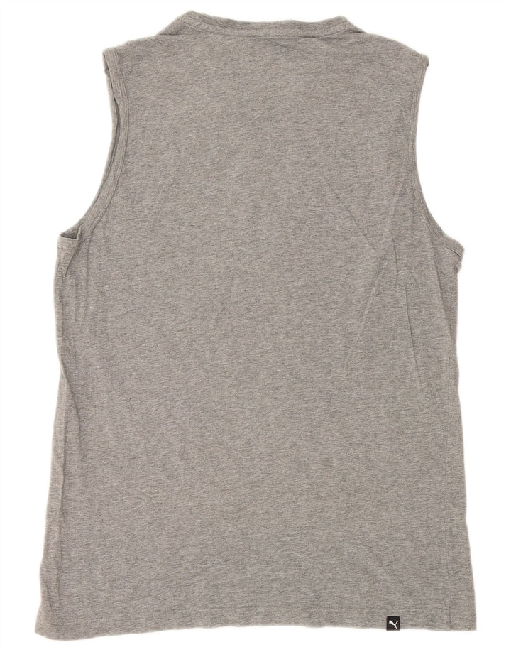 PUMA Mens Graphic Vest Top Grande Cinza