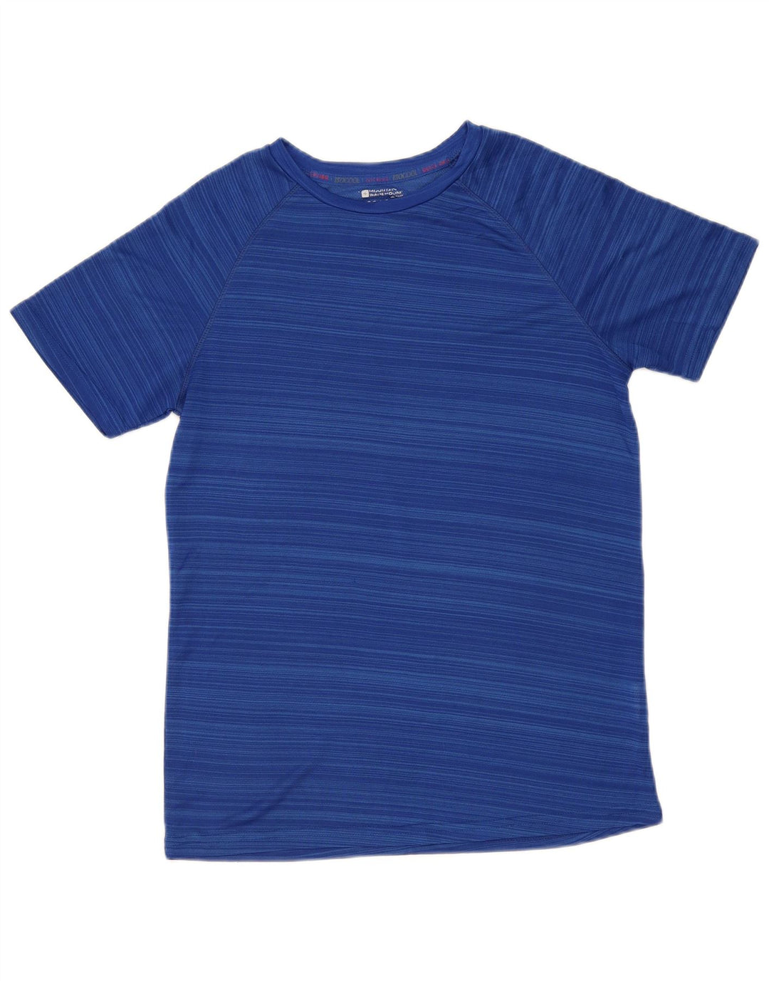 Camiseta masculina IsoCool Mountain Warehouse de poliéster listrado azul pequeno