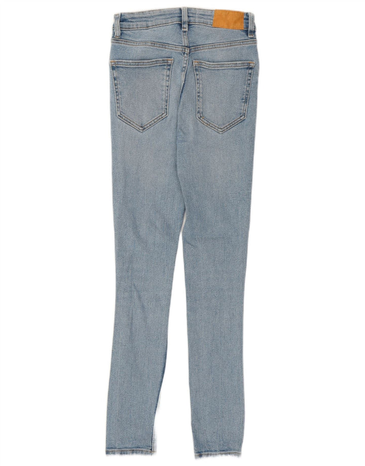 Calça jeans skinny feminina Zara EU 34 XS W24 L27 azul algodão