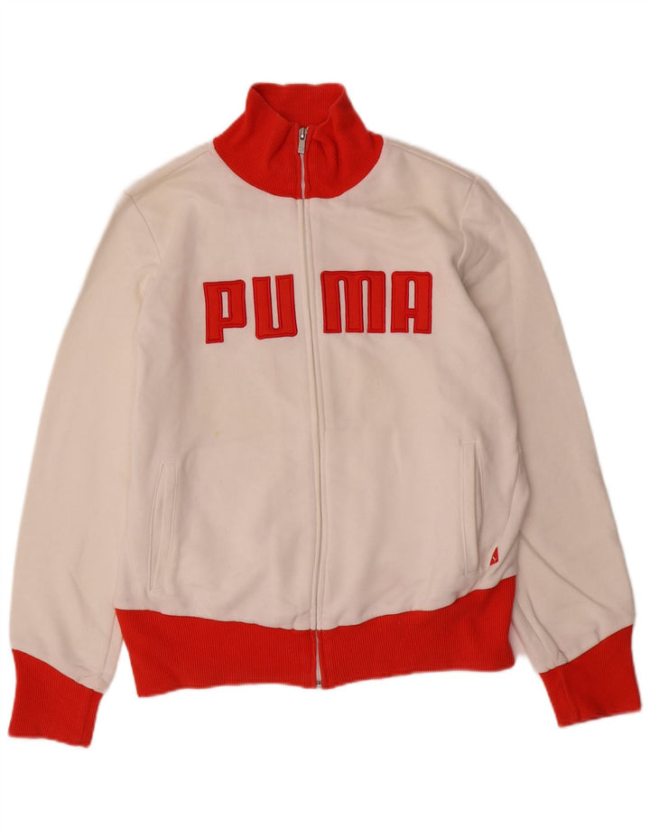 Jaqueta feminina PUMA Graphic Tracksuit UK 16 grande bloco colorido branco