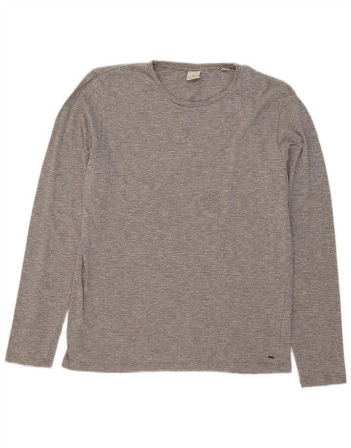 Scotch & Soda Mens Top Manga Longa Grande Algodão Cinza