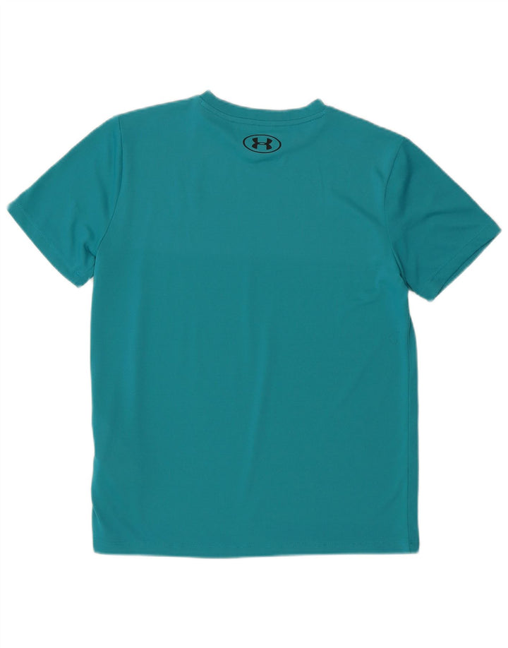 Camiseta gráfica Under Armour Boys 11-12 anos grande poliéster turquesa