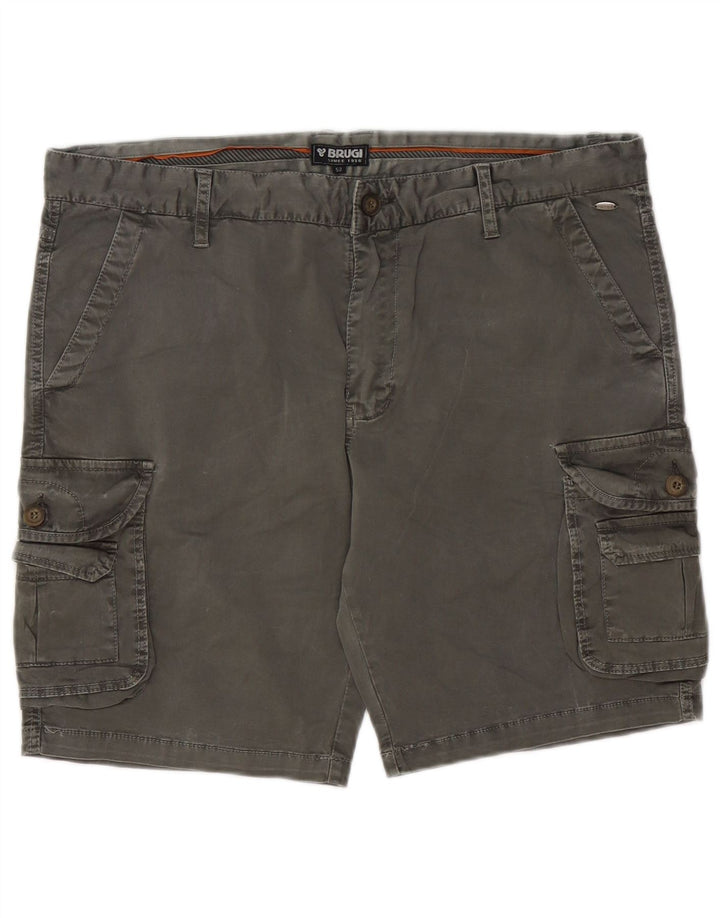 Brugi Mens Cargo Shorts IT 52 XL W32 Algodão Cinza