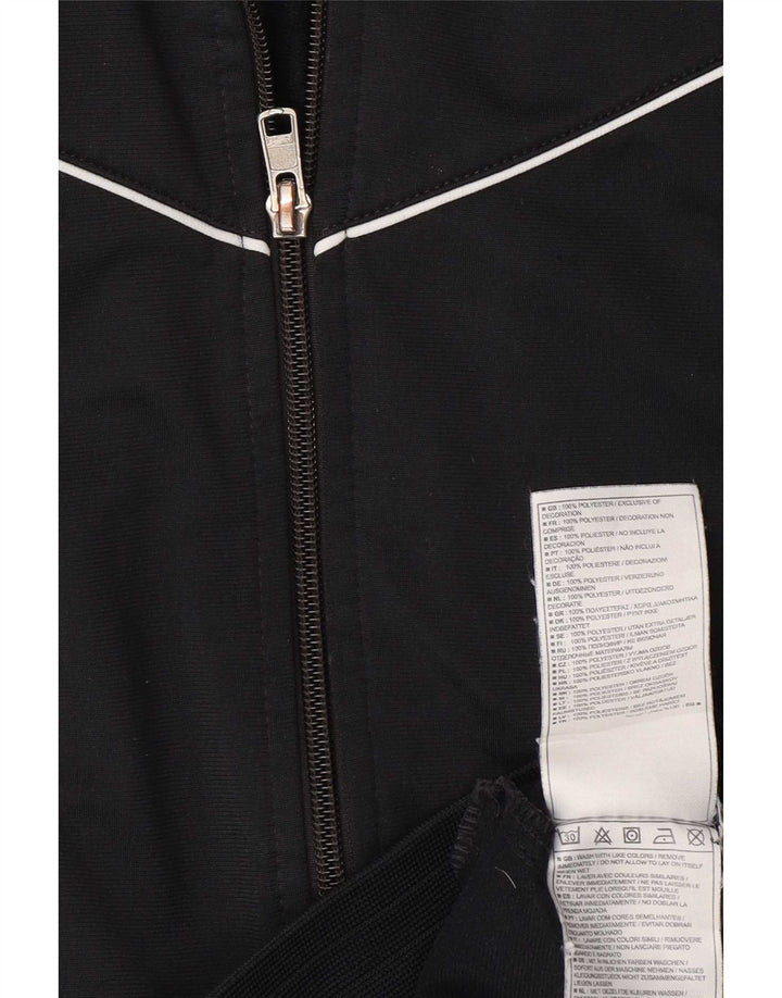 Nike Womens Tracksuit Top Jacket UK 8 Pequeno Poliéster Preto