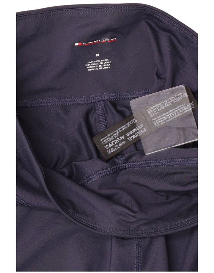 Tommy Hilfiger Leggings Gráficos Femininos Reino Unido 12 Poliéster Azul Marinho Médio
