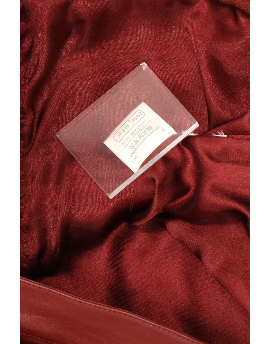 Jaqueta de couro feminina CLASSICS UK 26 4XL Couro Borgonha