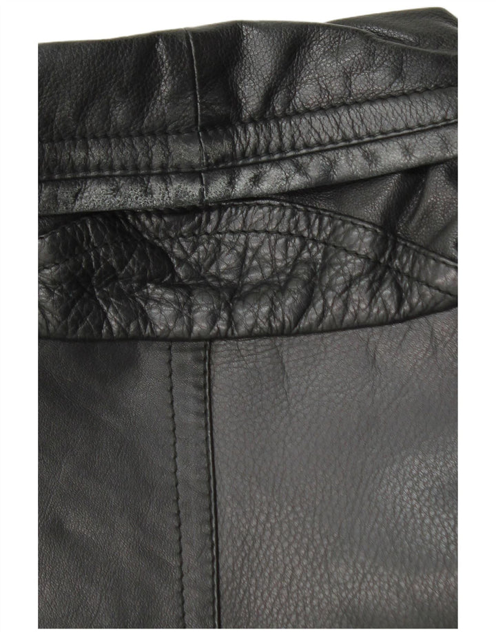 Casaco de couro masculino Vittorio Forti IT 48 médio preto