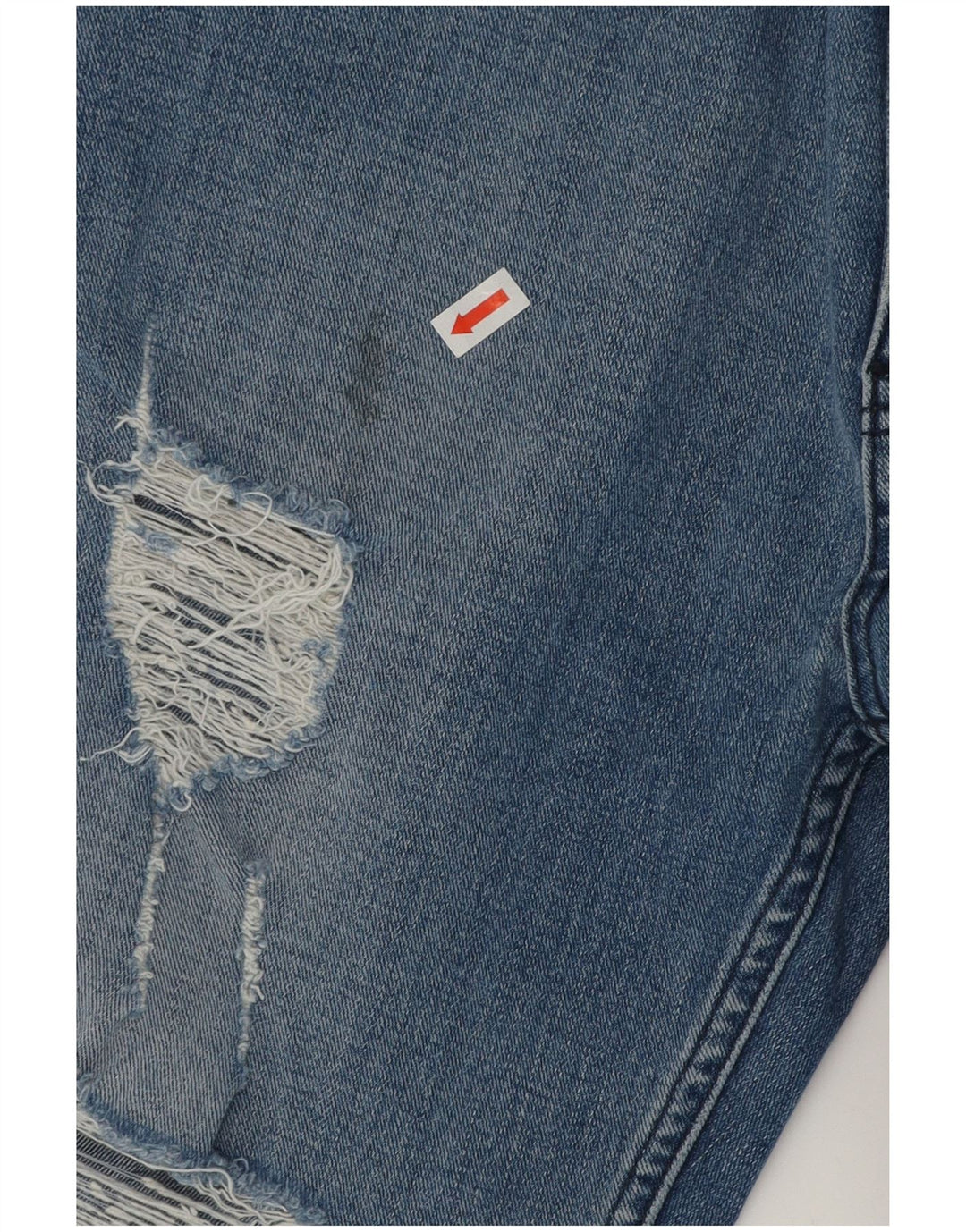 Shorts jeans masculino Lee desgastado W32 algodão azul médio