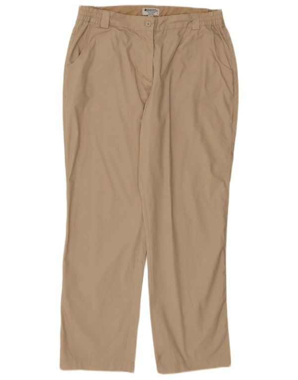 Calça regular feminina Mountain Warehouse UK 12 médio W32 L29 bege