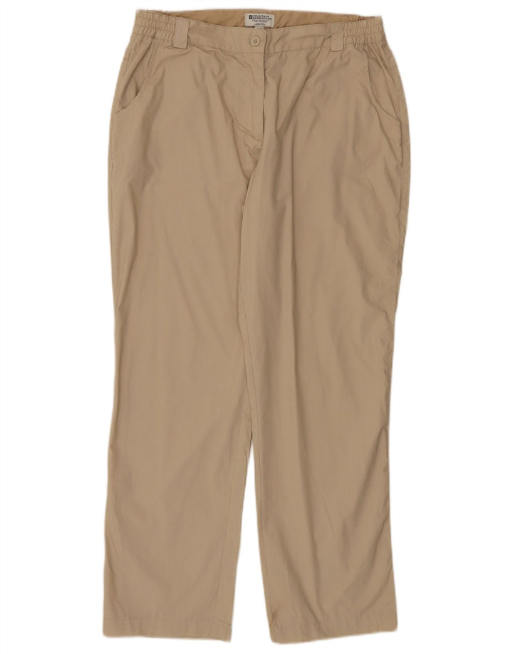 Calça regular feminina Mountain Warehouse UK 12 médio W32 L29 bege