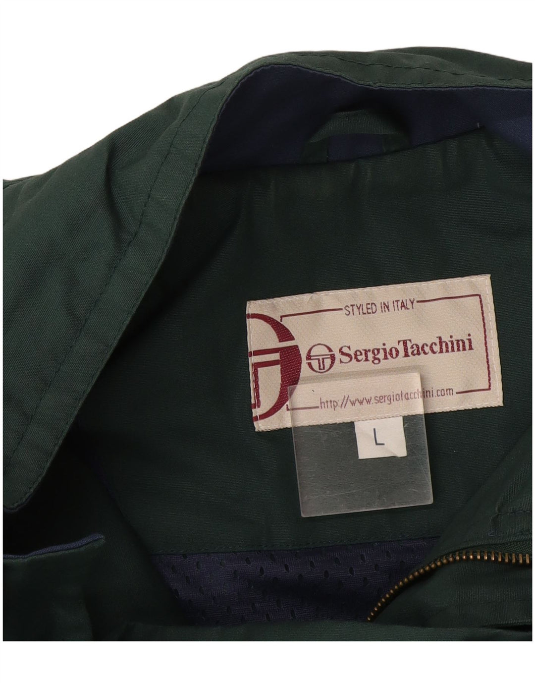 Jaqueta utilitária masculina Sergio Tacchini UK 40 grande verde