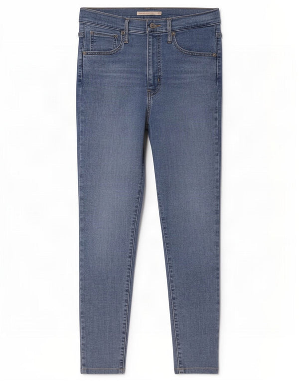 Levi's Womens Mile High Crop Skinny Jeans W29 L24 Azul Algodão