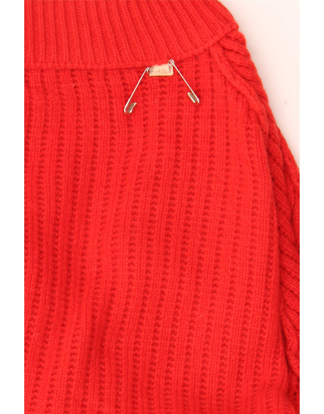 Suéter Cardigan Masculino Vintage Tamanho 46 XL Vermelho