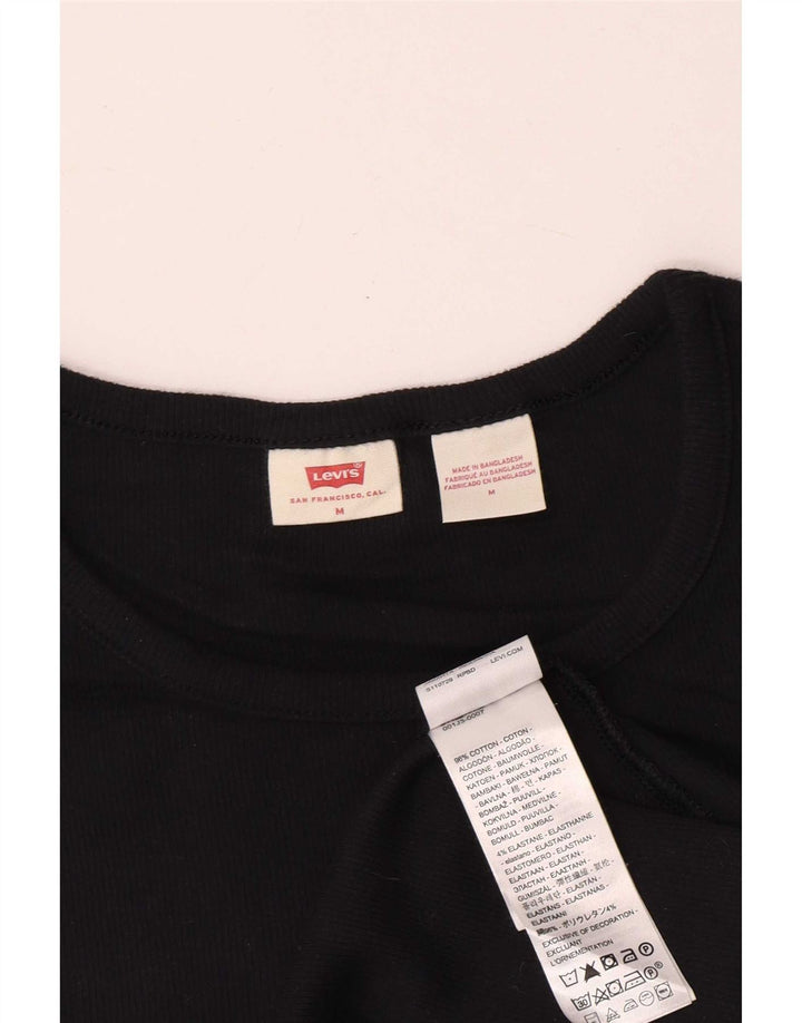 Camiseta feminina Levi's Top UK 12 médio algodão preto