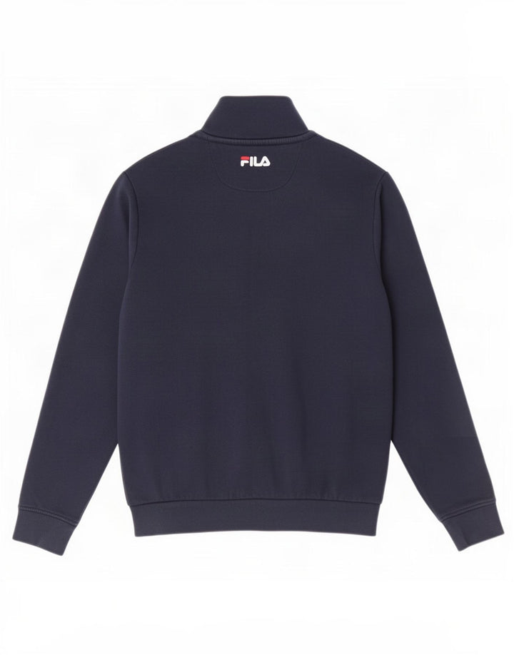 Fila Mens Tracksuit Top Jacket Pequeno Algodão Colourblock Azul Marinho