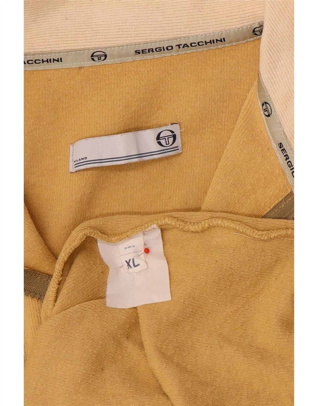 Suéter masculino Sergio Tacchini com zíper e gola XL marrom