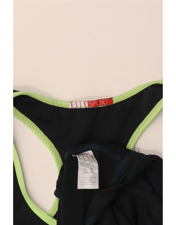 Colete gráfico feminino Elle Sport UK 12 poliéster geométrico cinza médio