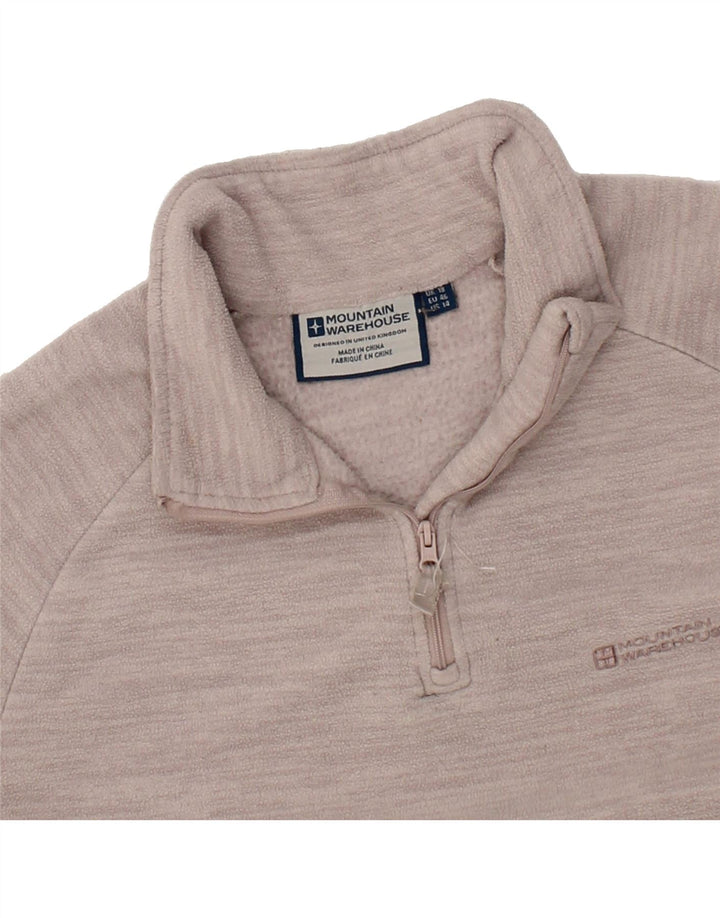 MOUNTAIN WAREHOUSE Womens Zip Neck Fleece Jumper UK 18 XL Grey Vintage Mountain Warehouse and Second-Hand Mountain Warehouse from Messina Hembry 