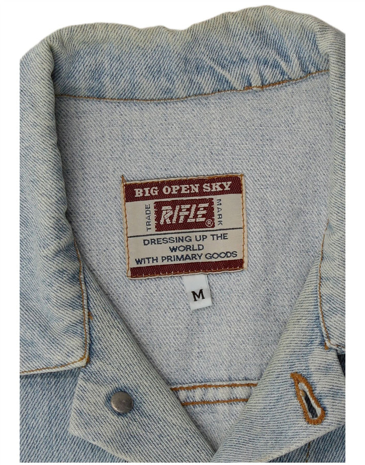Rifle Mens Denim Gilet UK 38 Algodão Azul Médio