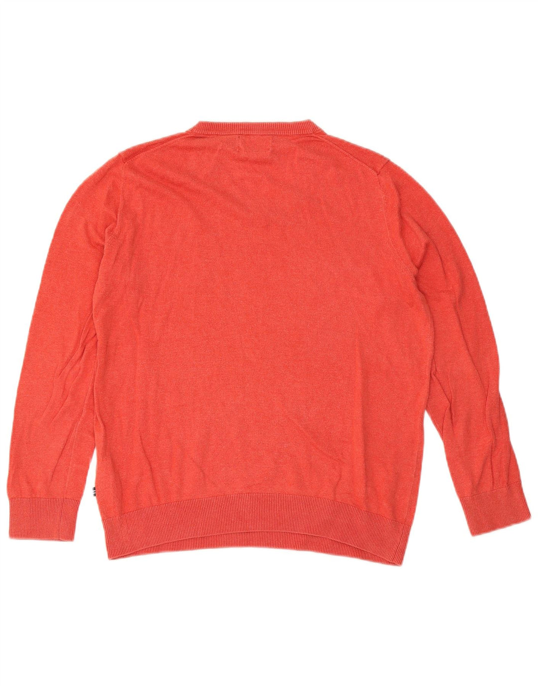 Suéter masculino Nautica com decote em V médio algodão vermelho