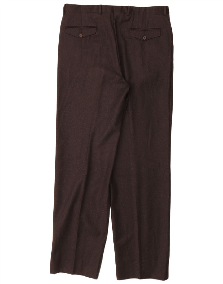 MARCO PLANESIO Masculino Pegged Suit Calça IT 52 XL W34 L33 Lã Preta