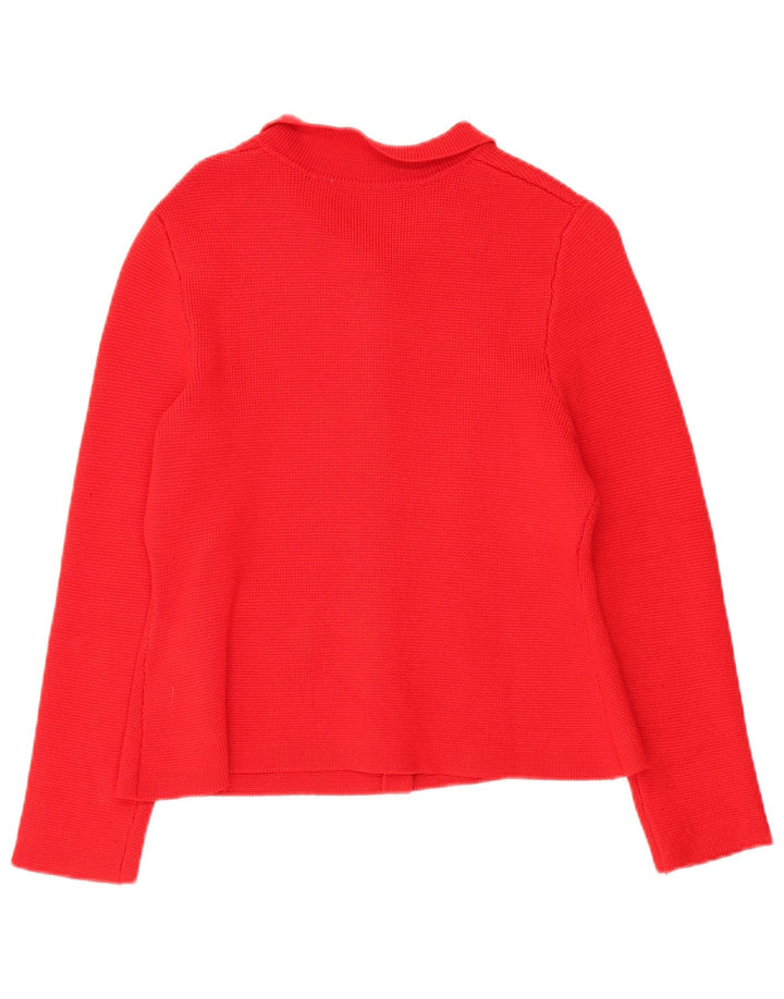 Suéter cardigã feminino Zara Reino Unido 14 viscose vermelha média