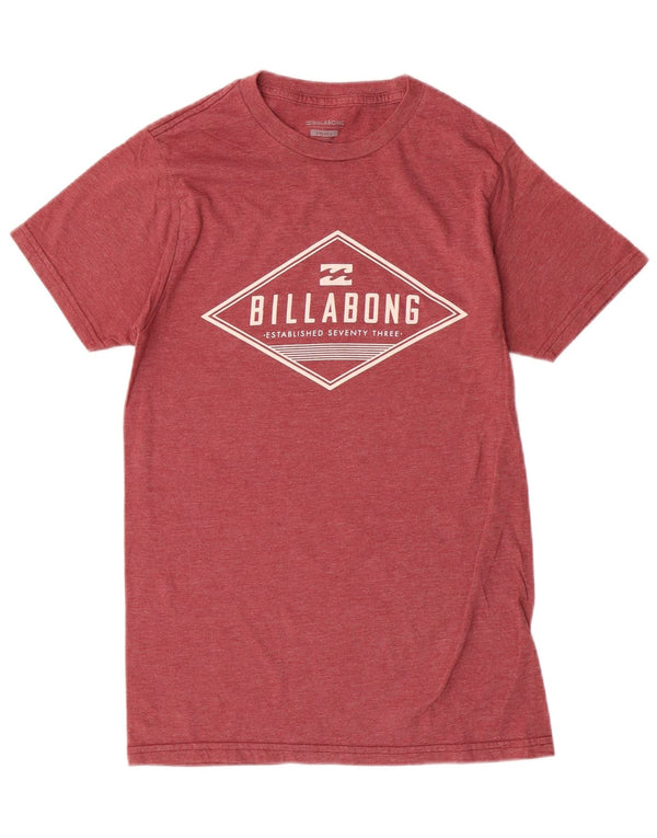 Camiseta gráfica Billabong Boys 10-11 anos pequena algodão Borgonha