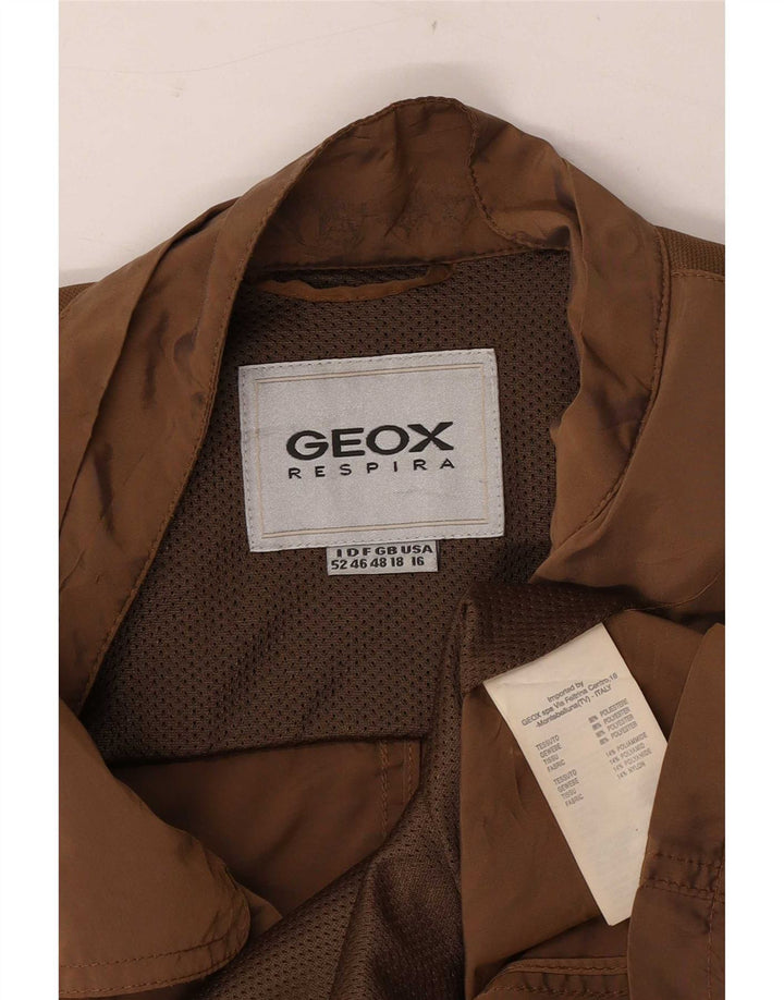 Jaqueta Geox Feminina Respira Utility UK 18 XL Marrom Poliéster