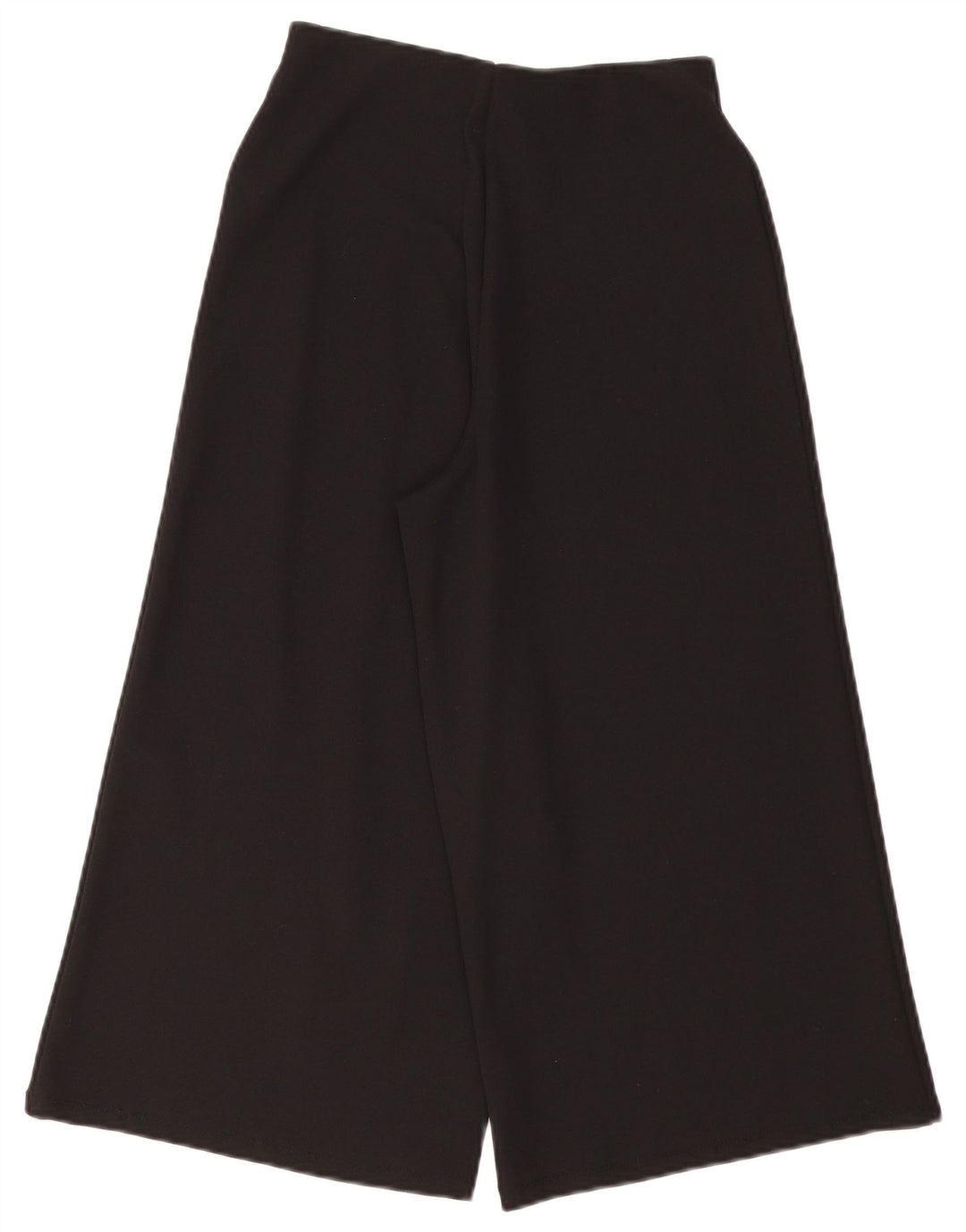 ZARA Calça Capri Feminina Perna Larga Pequena W26 L20 Poliéster Preto