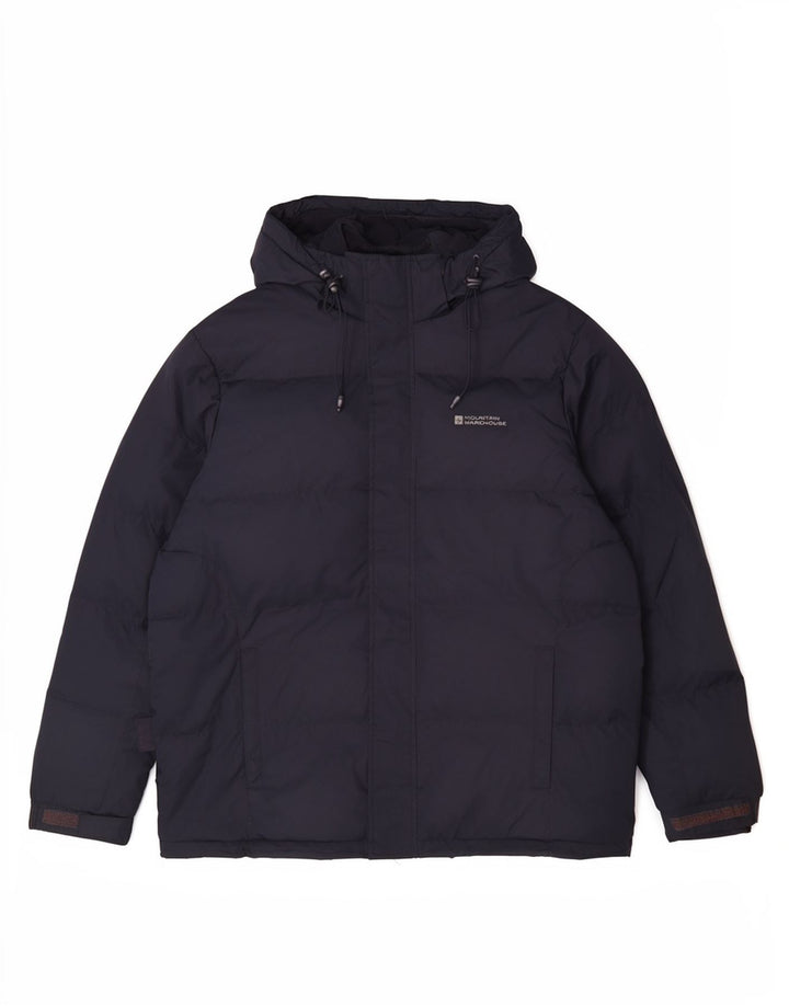 Jaqueta masculina acolchoada com capuz Mountain Warehouse UK 40 grande azul marinho