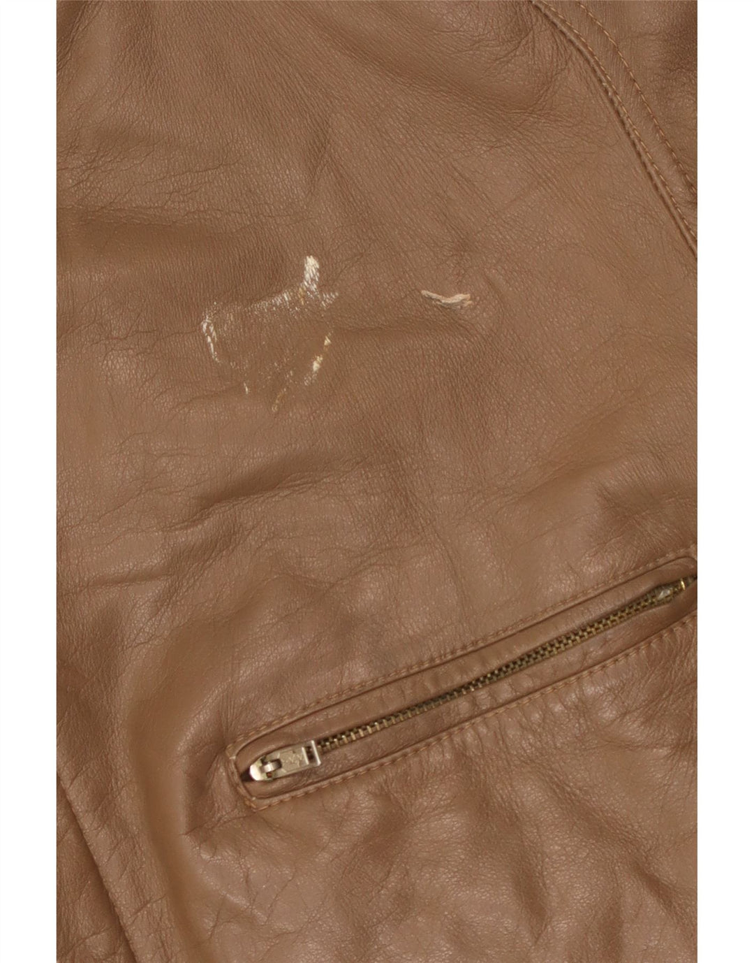 Jaqueta de couro masculina vintage IT 50 grande couro marrom