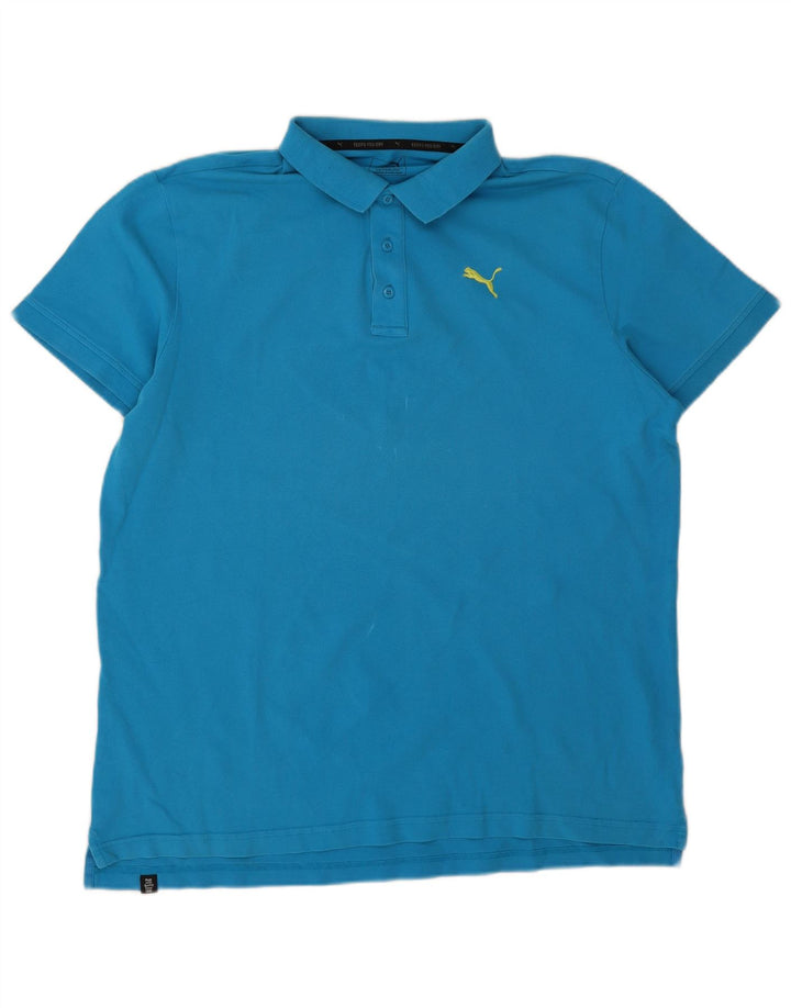 Camisa polo masculina Puma XL azul algodão