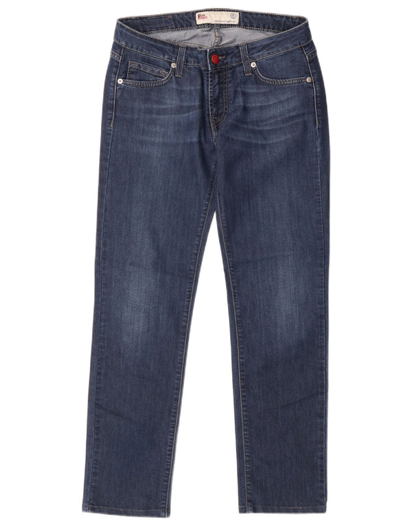 Calça jeans reta feminina Roy Rogers W29 L28 algodão azul