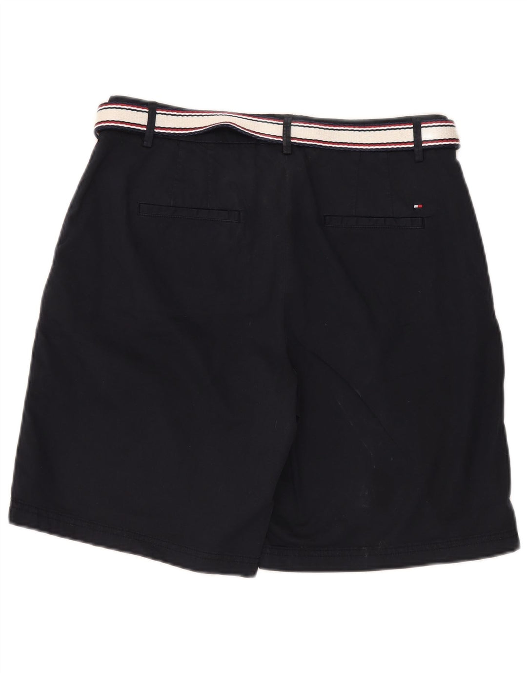 Shorts Chino feminino TOMMY HILFIGER Reino Unido 12 médio W32 algodão azul marinho