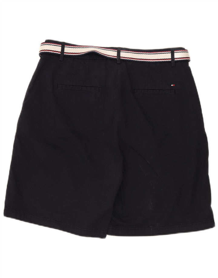 Shorts Chino feminino TOMMY HILFIGER Reino Unido 12 médio W32 algodão azul marinho