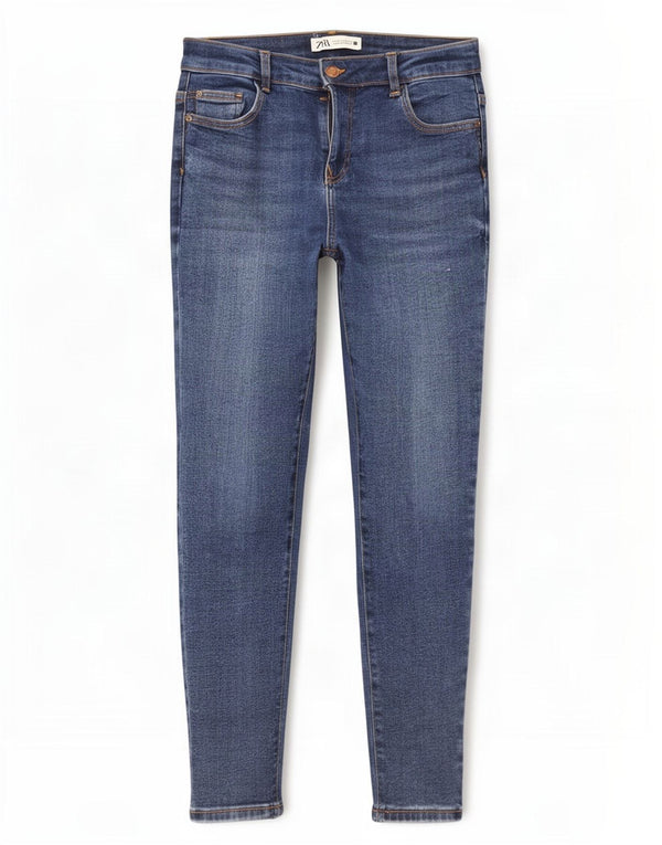 Calça jeans skinny feminina Zara EU 40 médio W30 L26 algodão azul