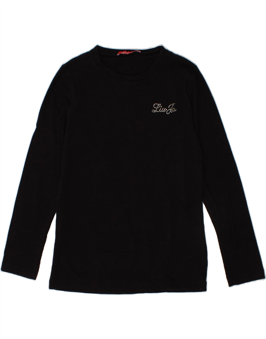 LIU JO JUNIOR Girls Top Long Sleeve 7-8 Years Black Cotton Vintage Liu Jo junior and Second-Hand Liu Jo junior from Messina Hembry 