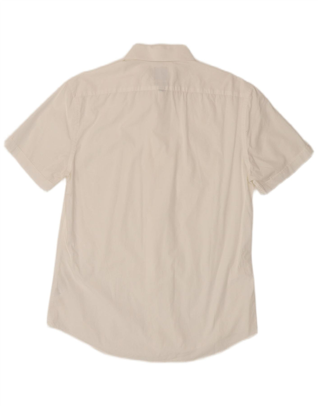 Camisa masculina de manga curta Calvin Klein de algodão branco médio
