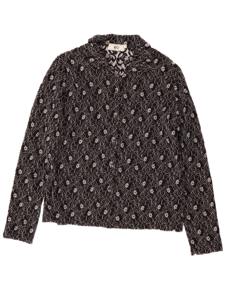 Blusa feminina SARA GLENZER IT 44 médio preto floral