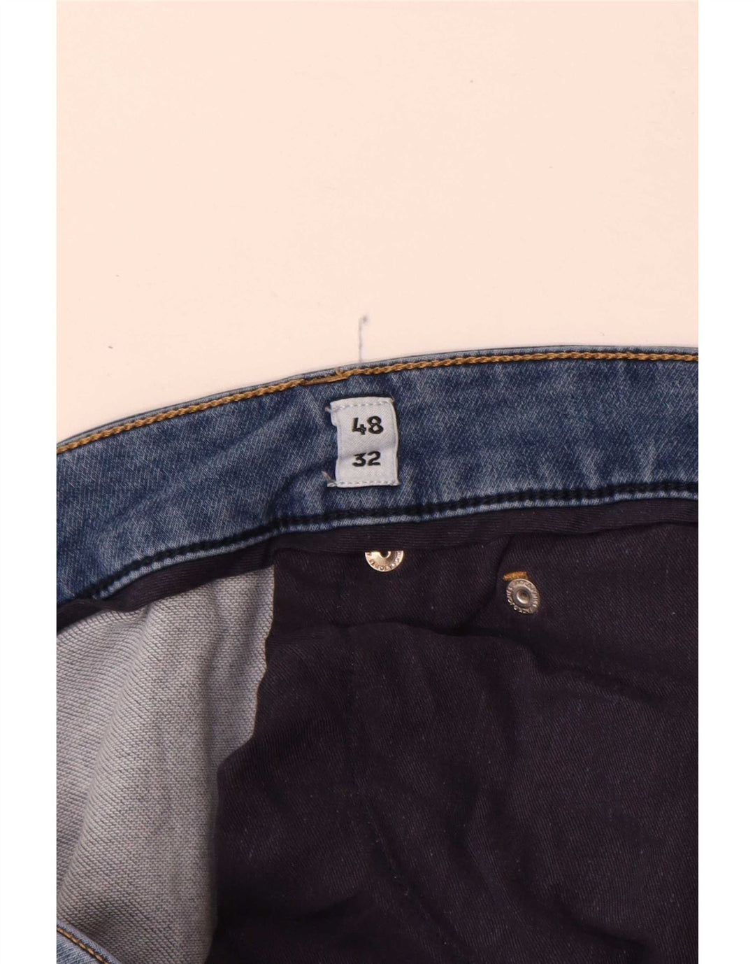 Jeans retos masculinos Jack & Jones W48 L30 algodão azul