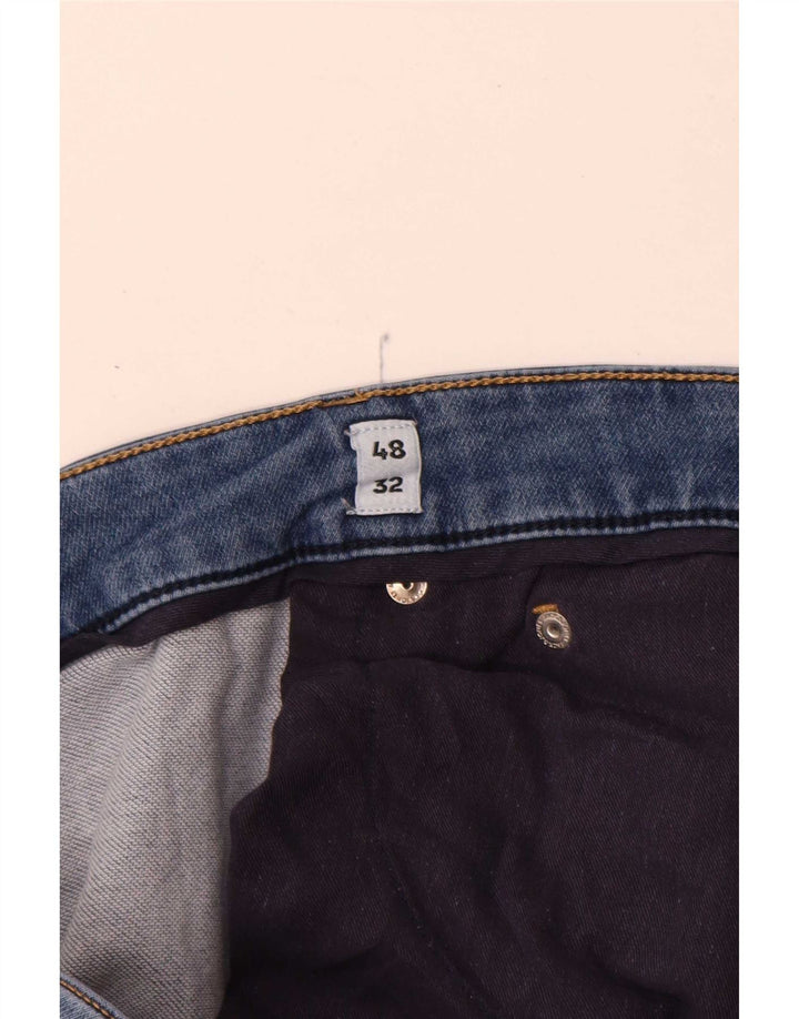 Jeans retos masculinos Jack & Jones W48 L30 algodão azul