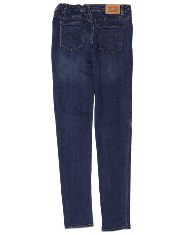 LEVI'S Girls 710 Super Skinny Jeans 13-14 Anos W28 L29 Azul Marinho Algodão