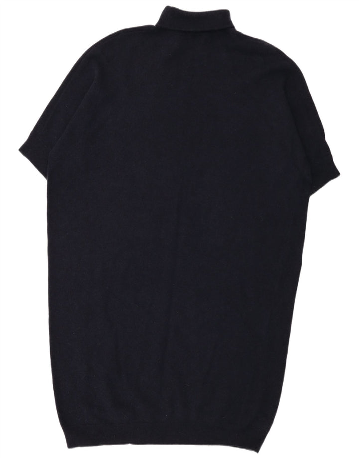 Cos vestido feminino com gola redonda e grande tamanho Reino Unido 16 grande lã azul marinho
