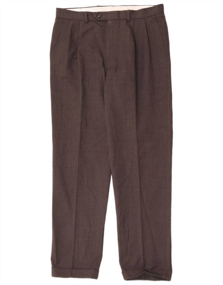 Calça masculina Marks & Spencer Pegged Suit W34 L33 cinza poliéster