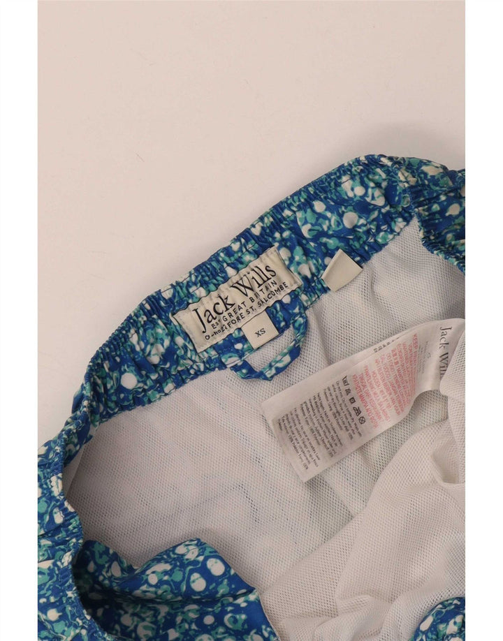Shorts de natação masculino Jack Wills XS poliéster manchado azul
