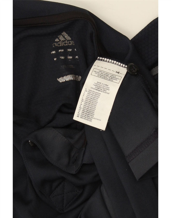 Adidas Masculino Climacool Polo Pequeno Azul Marinho Colorblock Poliéster