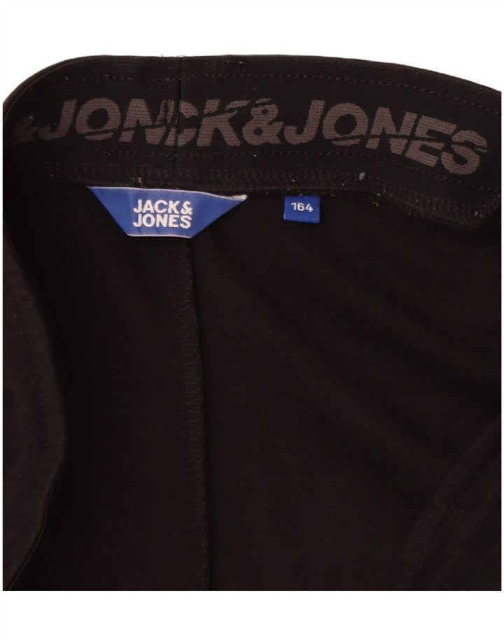 Jack & Jones Meninos Calças de treino Joggers 13-14 anos Poliéster preto